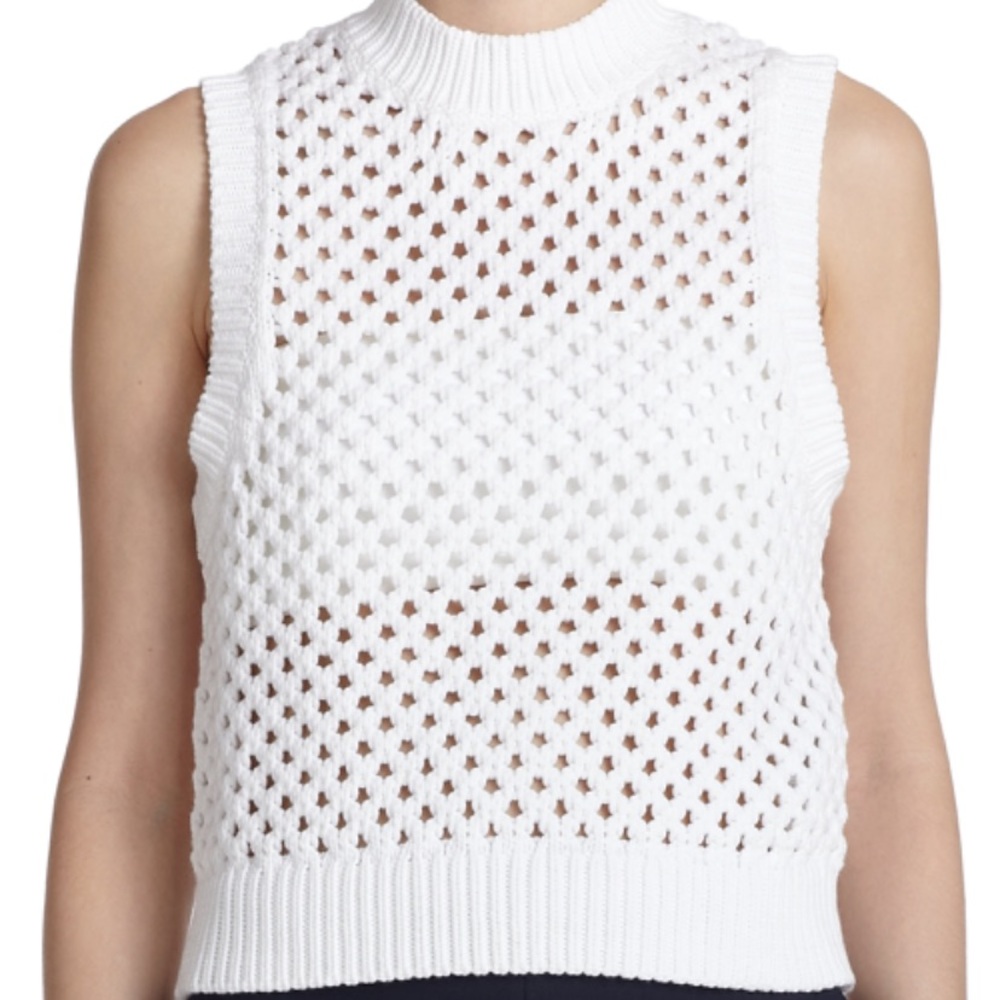 THEORY knit sweater vest - white